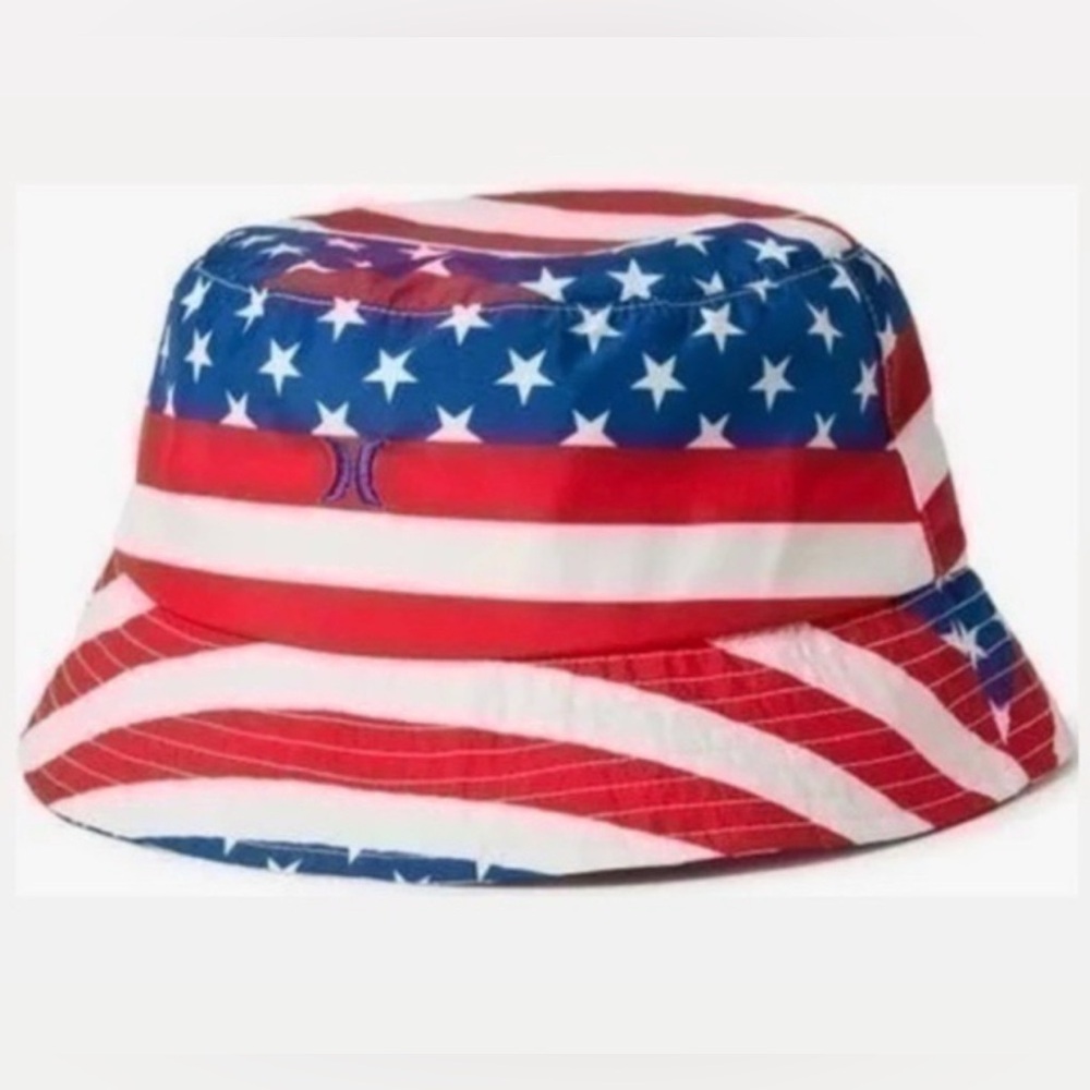 🆕HURLEY Unisex Patriotic Flag Bucket Hat - Red, White & Blue - Picture 3 of 17